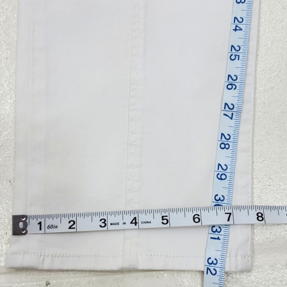 Wynne Denim white jeans women's size 16 Tall straight leg high rise stretch - Picture 4 of 8